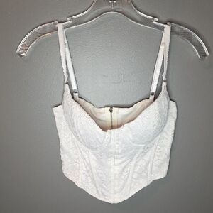 White Lace Bustier Top